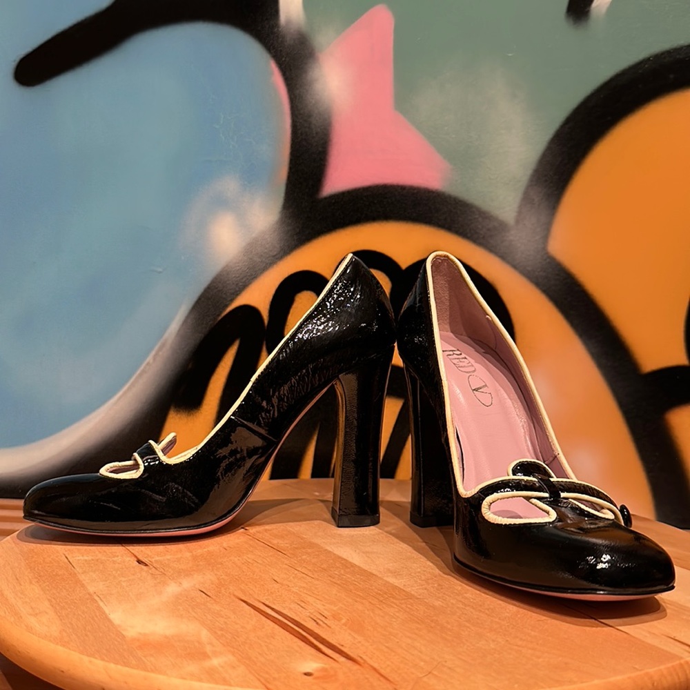 Valentino Red Patent Leather MaryJane Heels size 5 1/2